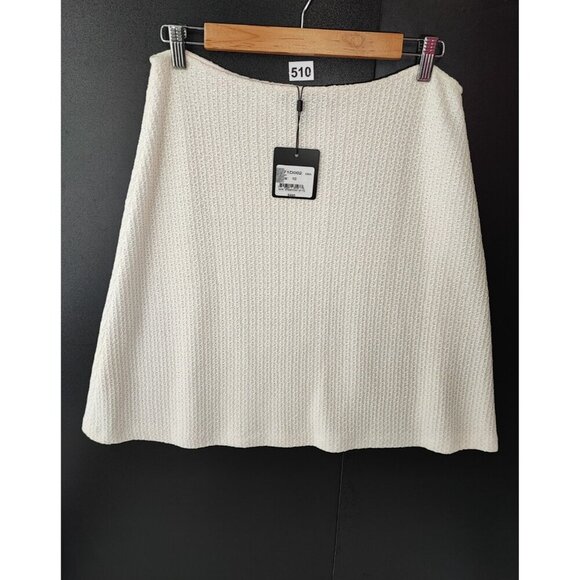 St John Women's Beige Wool Cotton Knit Skirt Size 10 - Picture 1 of 9